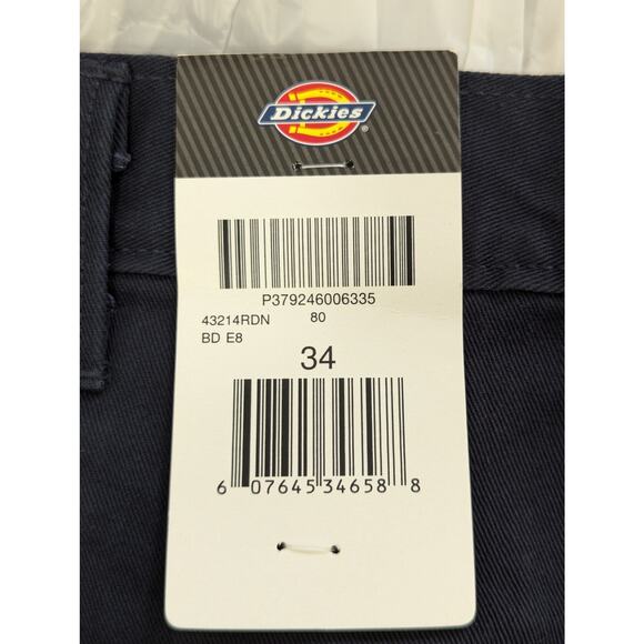 NWT! DICKIES! NAVY BLUE CARGO SHORTS, LOOSE FIT, CLASSIC WORK SHORTS! SZ 34 - Picture 6 of 9